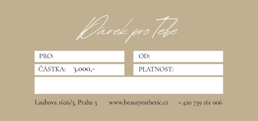 Dárkový poukaz 3000,- Kč